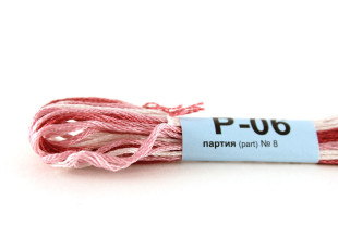 Мулине меланж Р-06 брусничный-молочный