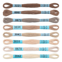 Нитки для вышивания Gamma набор мулине " MOULINE" 100% хлопок 8 x 8 м cappuchino